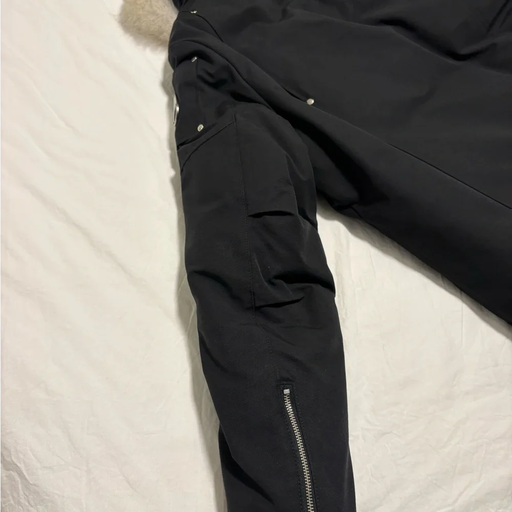 Moose Knuckles Black Ski Jacket with Fur Hood - Picture 14 of 16
